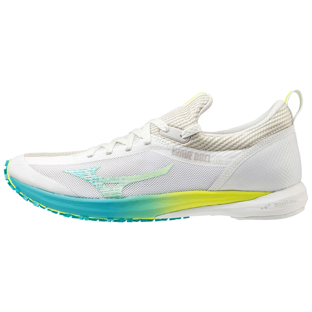 Womens Mizuno Wave Duel 2 Running Shoes White/Yellow/Blue Philippines (DZCAVQ890)